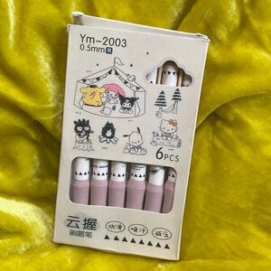 Hello kitty and friends pen set camping badtz kuromi